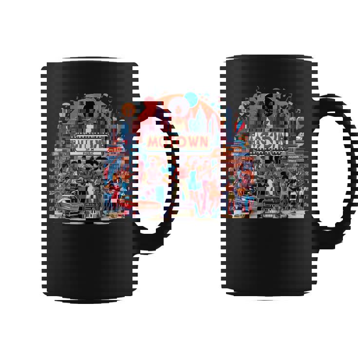 モータウン時代の懐かしい音楽デザイン コーヒーマグ