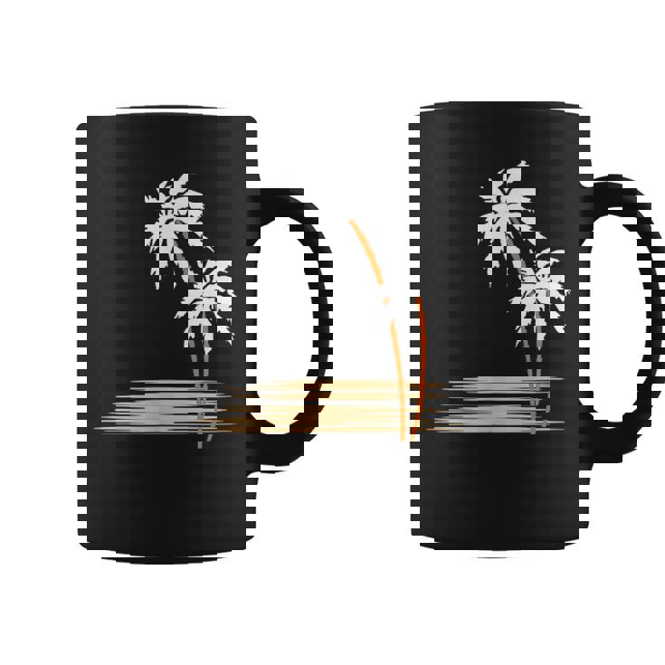 ヤシの木 夏 カラフル 胸 プリント ホリデー コーヒーマグ