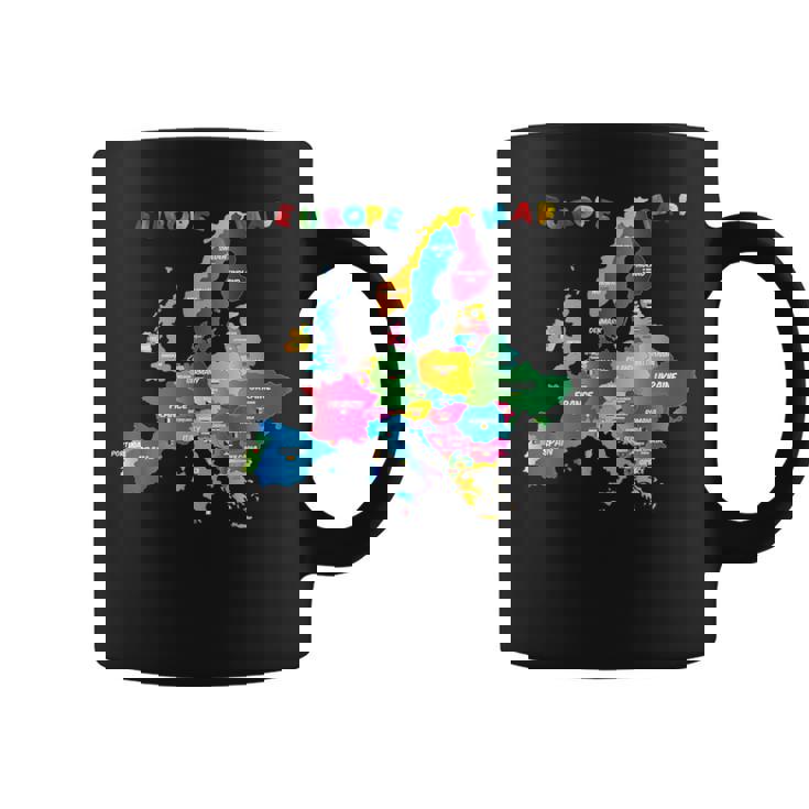 ヨーロッパ地図、国旗、ヨーロッパ諸国 コーヒーマグ