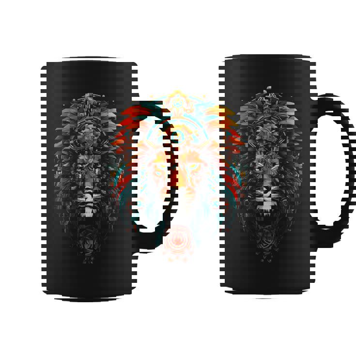 ライオン 動物 動物園 アート ライオン コーヒーマグ