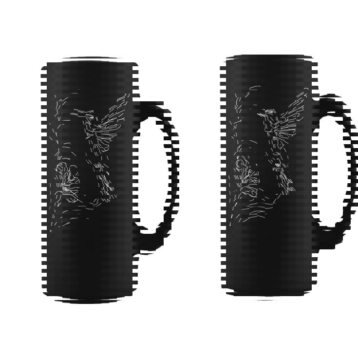 ラインアート 鳥・鳥類学者 コスタのハチドリ コーヒーマグ