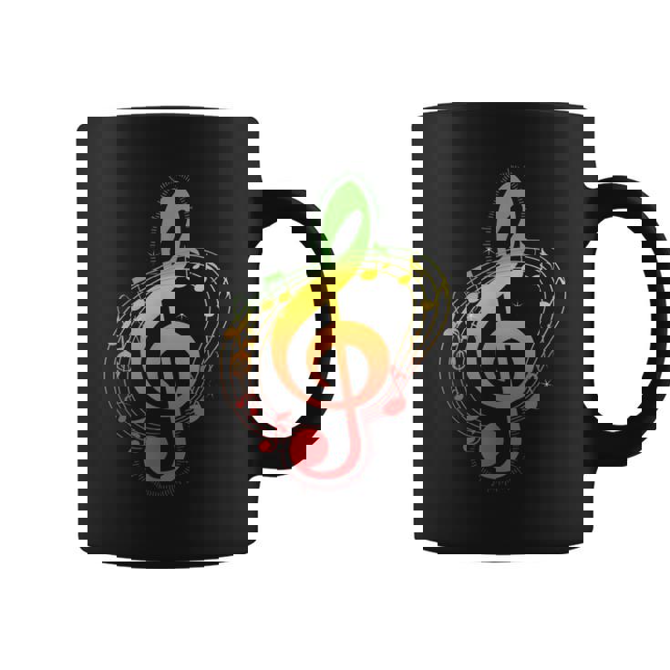 ラスタカラー音符、ジャマイカ風音楽、レゲエ コーヒーマグ
