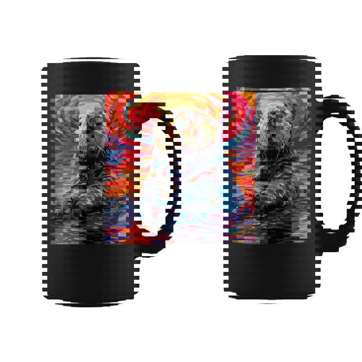 ラッコ カラフル グラフィック コーヒーマグ