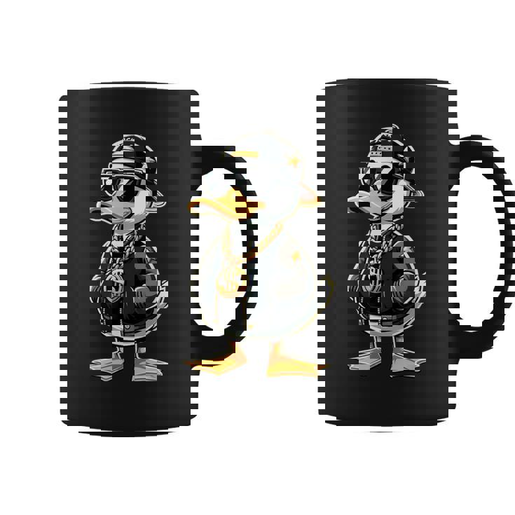 ラッパー スタイルの黄色いアヒルの子 ヒップホップ アヒルの子 コーヒーマグ