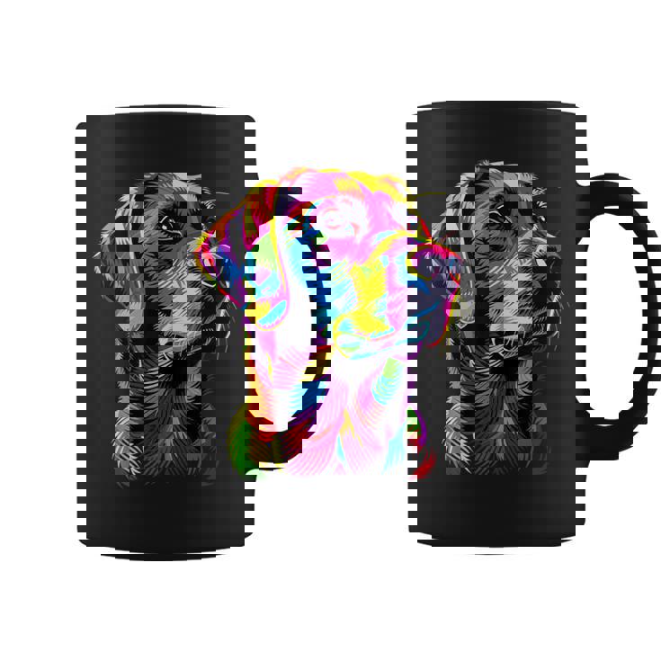 ラブラドールレトリバー カラフルカラー ポップアート グラフィック 犬 ラブラドール コーヒーマグ