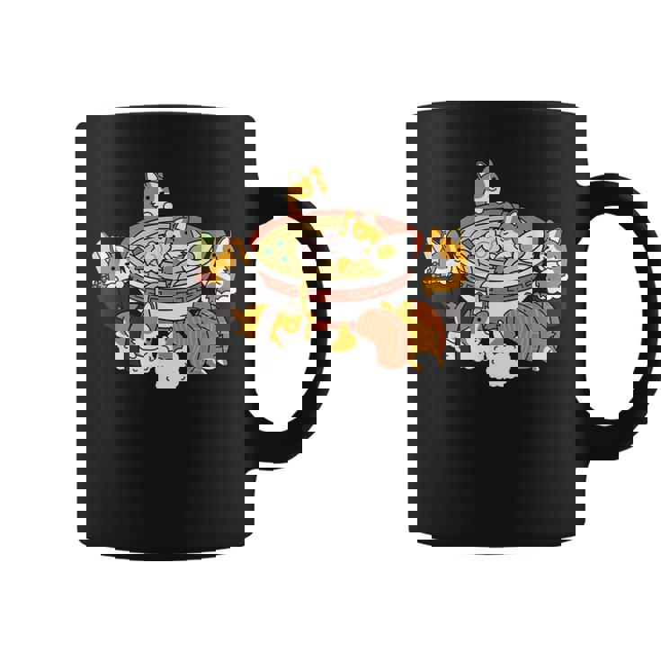 ラーメン寿司ウェルシュ・コーギー・ペンブローク犬 コーヒーマグ