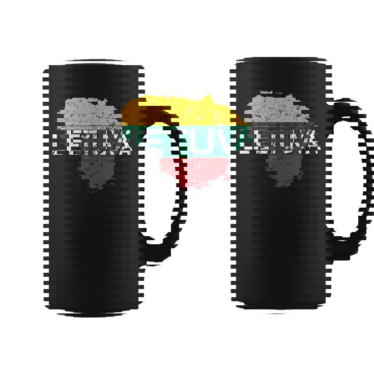 リトアニア国旗 Lietuva アンティーク調 メンズ レディース キッズ コーヒーマグ