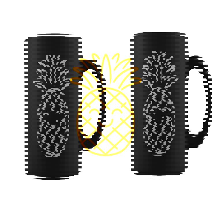 リトル パイナップル フルーツ 面白くてかわいいミニマリストのシンプルなパイナップル コーヒーマグ