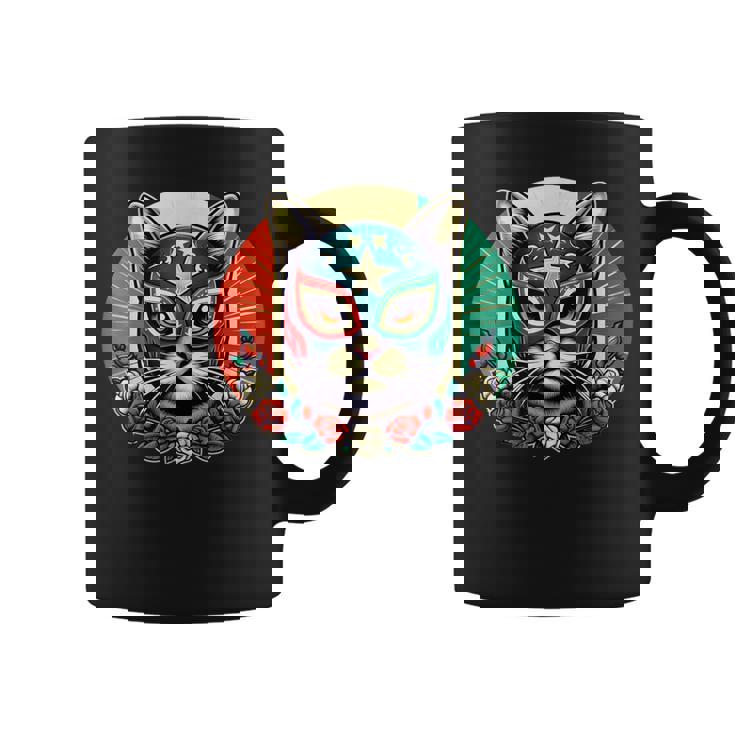 ルチャ リブレ クールキャットマスク ルチャドールマスク コーヒーマグ