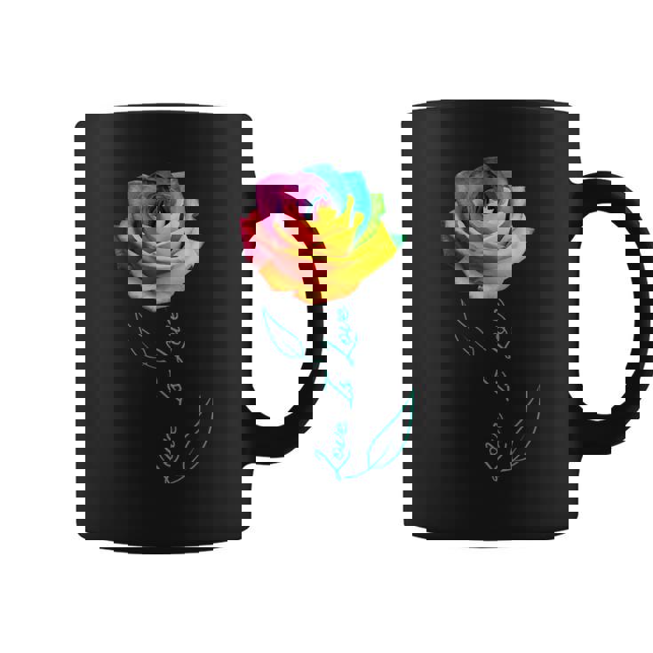 レインボー ローズ Lgbtq 花 コーヒーマグ