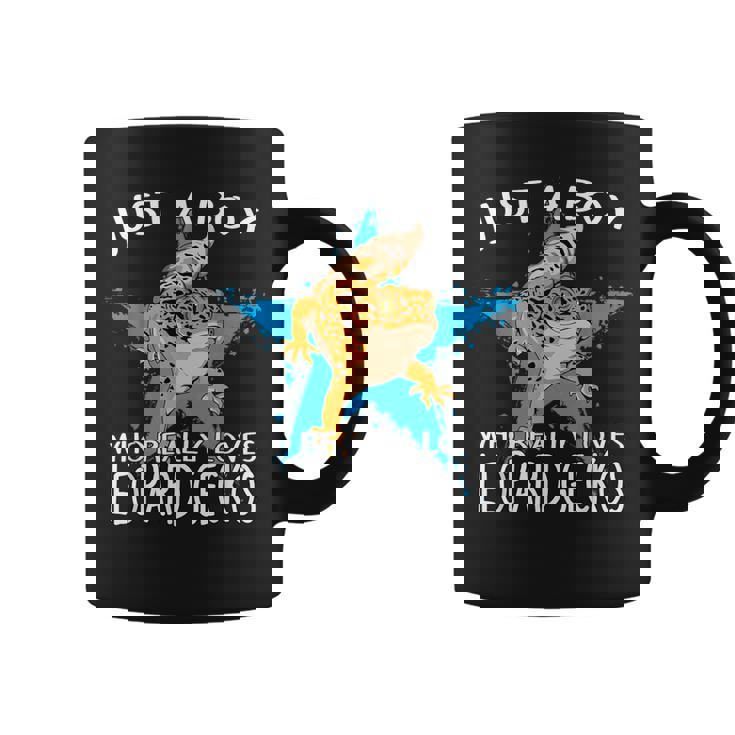 レオパード・ゲッコーが大好きな男の子です。トカゲ 爬虫類 ヒョウモントカゲモドキ コーヒーマグ