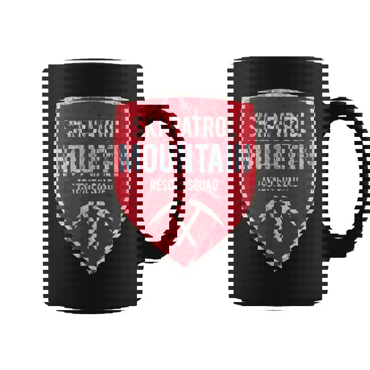 レスキュー隊スキーパトロールレトロスノーボードウィンターリゾート コーヒーマグ