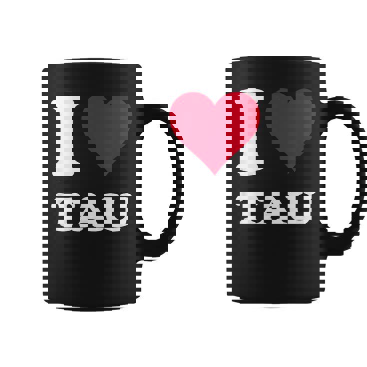 レッドハート I Love Tau コーヒーマグ
