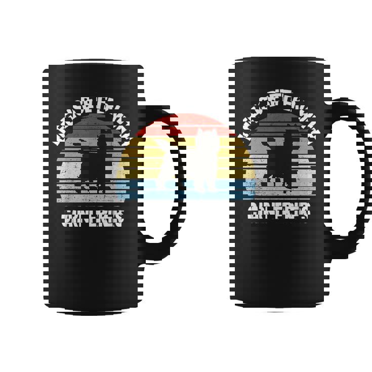 レトロ ケアンテリア 犬 コーヒーマグ