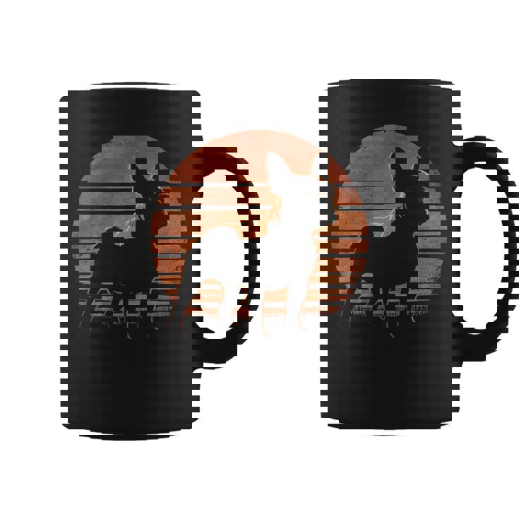 レトロ デザイン フレンチ ブルドッグ コーヒーマグ