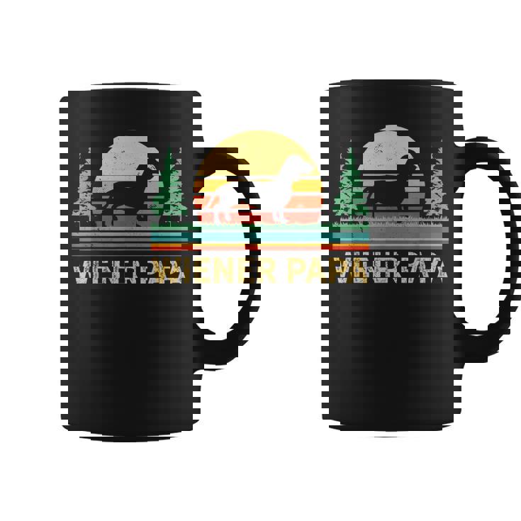 レトロ ワイナー 犬 パパ ギフト ヴィンテージ 犬 ダックスフンド ダックスフンド ダックス ドクシー コーヒーマグ