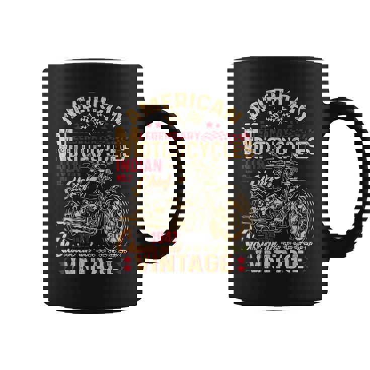 レトロ ヴィンテージ アメリカン オートバイ インディアン オールドバイカー 面白い コーヒーマグ