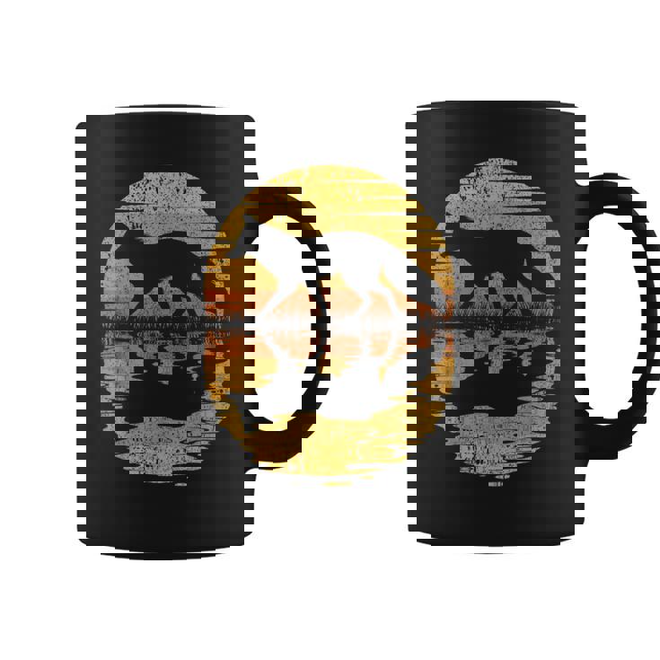 レトロ ヴィンテージ キツネ 反射 70年代 80年代 犬 動物 コーヒーマグ