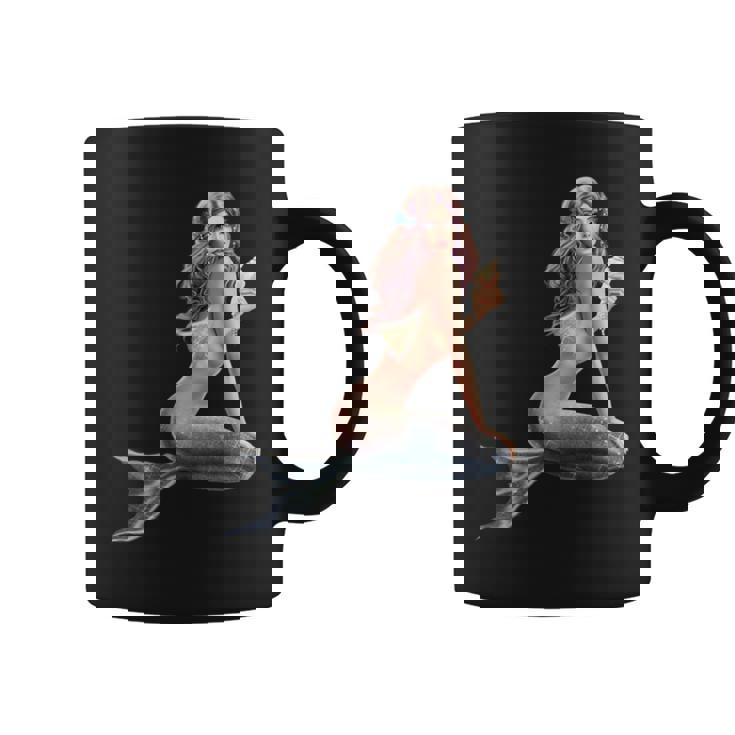 レトロ ヴィンテージ ピンナップ ガール マーメイド コーヒーマグ