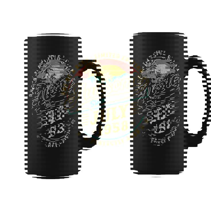 レトロな67歳の男性向け誕生日プレゼント 1958年7月 67歳 コーヒーマグ