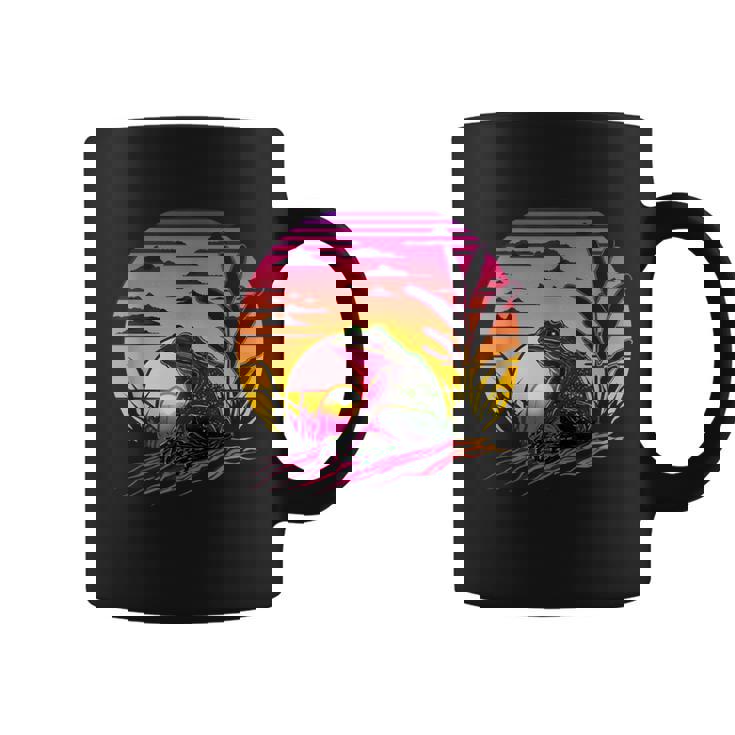 レトロなエステティックフロッグ コーヒーマグ