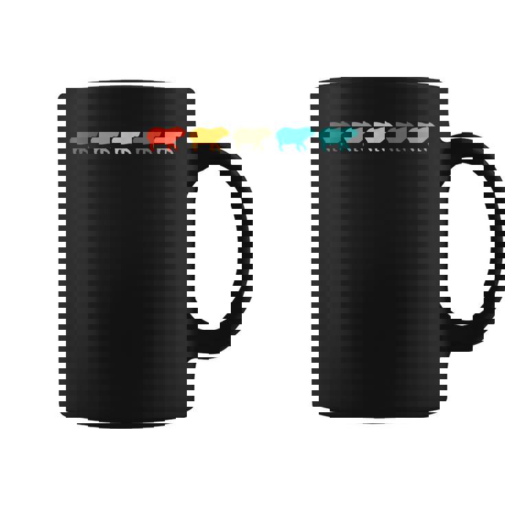 レトロなカピバラシルハウトデザイン カピバラミームげっ歯類 コーヒーマグ