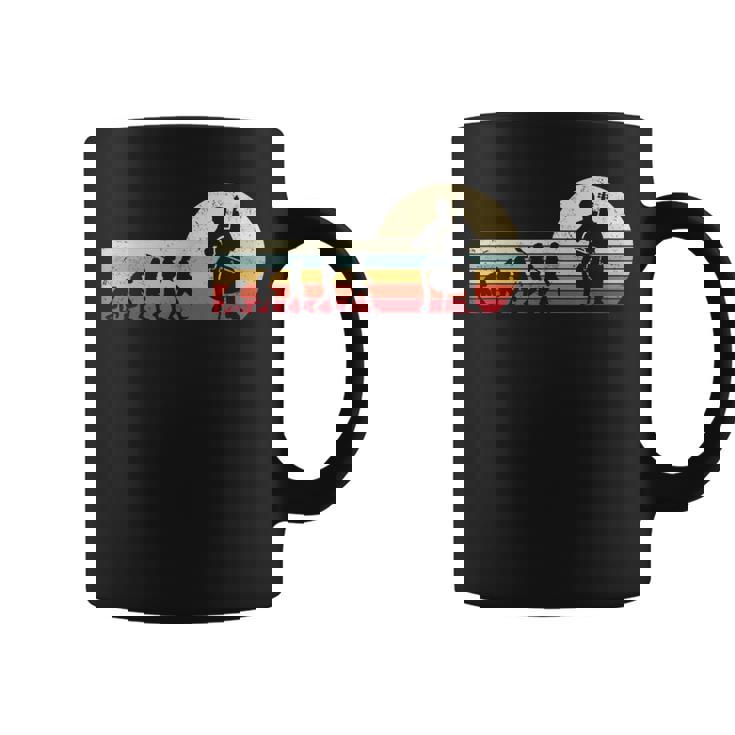 レトロなヴィンテージ チェロラバー 人間の進化 チェロ。 コーヒーマグ