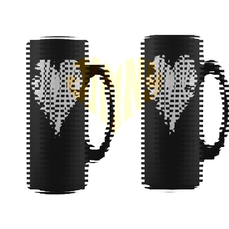 レトロなヴィンテージスタイルのラブハート。ジムニーアイボリーにフィット。 コーヒーマグ