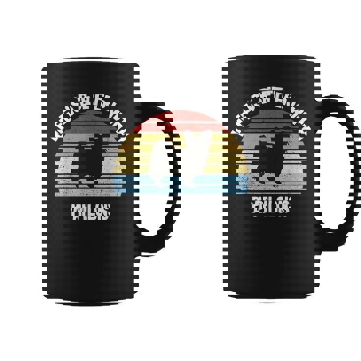 レトロパピヨン 犬 ギフト コーヒーマグ