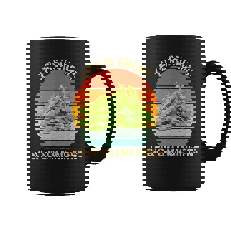 レトロライフは短く食べる 枝豆 はじめて枝豆 食べ物好き コーヒーマグ