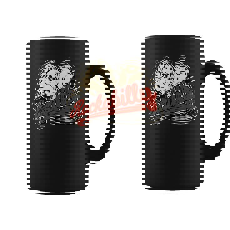 ロカビリーロックミュージックレトロキューブビニール1950sロッカー コーヒーマグ