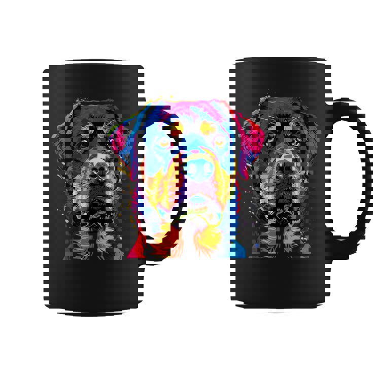 ロットワイラー 犬 カラフル ポップアート 犬の誇り ロットワイラー コーヒーマグ