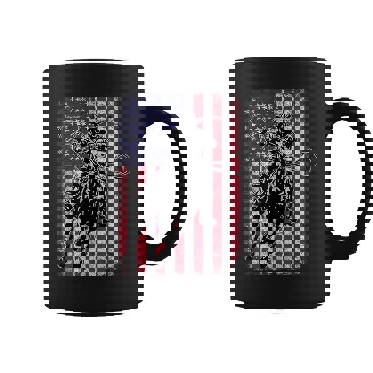 ロデオ 馬 アメリカ国旗 アメリカ カントリー カウボーイ ウェスタン コーヒーマグ