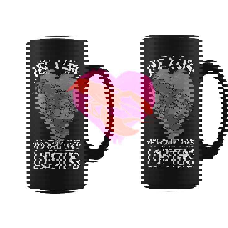 ロブスターが大好きな女の子です。ザリガニ ロブスター コーヒーマグ