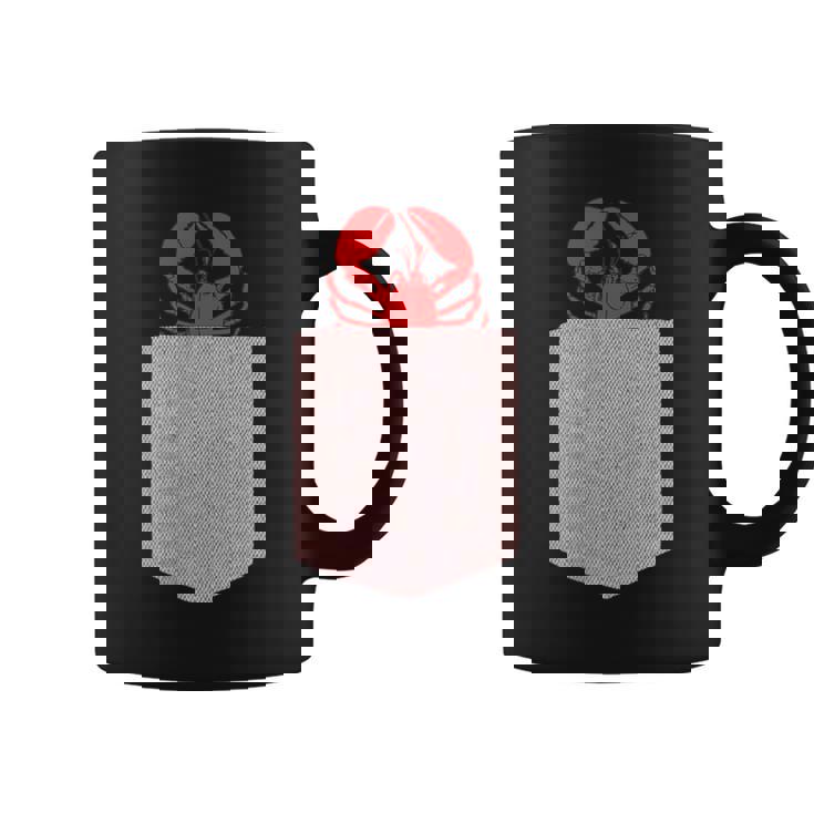 ロブスターデザイン-かわいいポケットアニマルロブスター コーヒーマグ