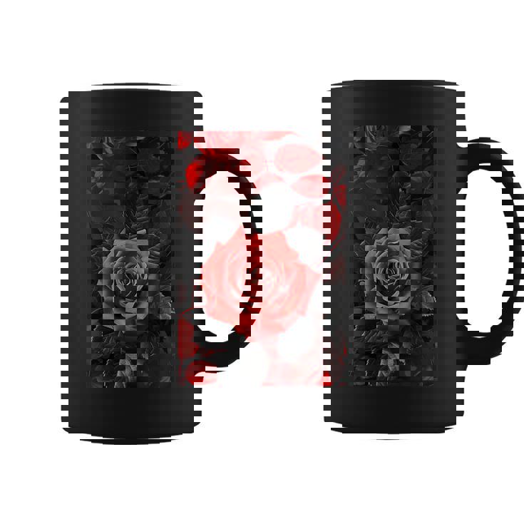 ロマンティックローズ レッド 美的 ゴシックローズ コーヒーマグ