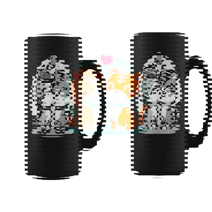 ローの馬と虎を抱きしめる Cuddling Horse And Tiger In Love コーヒーマグ