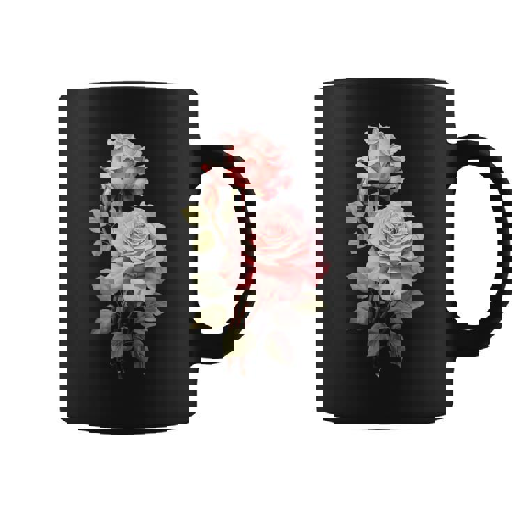 ローズシャツ 美しいピンクのバラとつぼみ コーヒーマグ