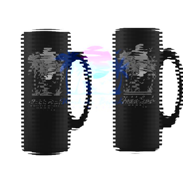 ワイキキ ビーチ ハワイ レトロ ヴィンテージ サンセット ファミリー バケーション コーヒーマグ