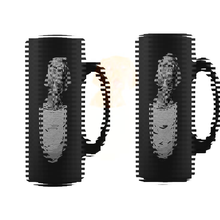 ワイマラナーラナー胸ポケット犬の飼い主 コーヒーマグ