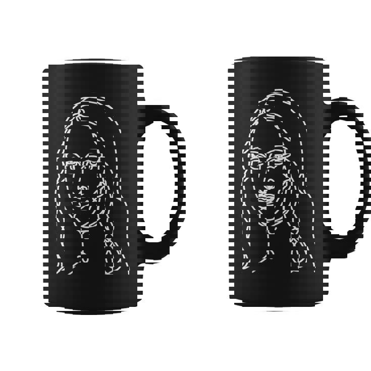 ワンラインアート デッサン ダヴィンチのモナリザ コーヒーマグ