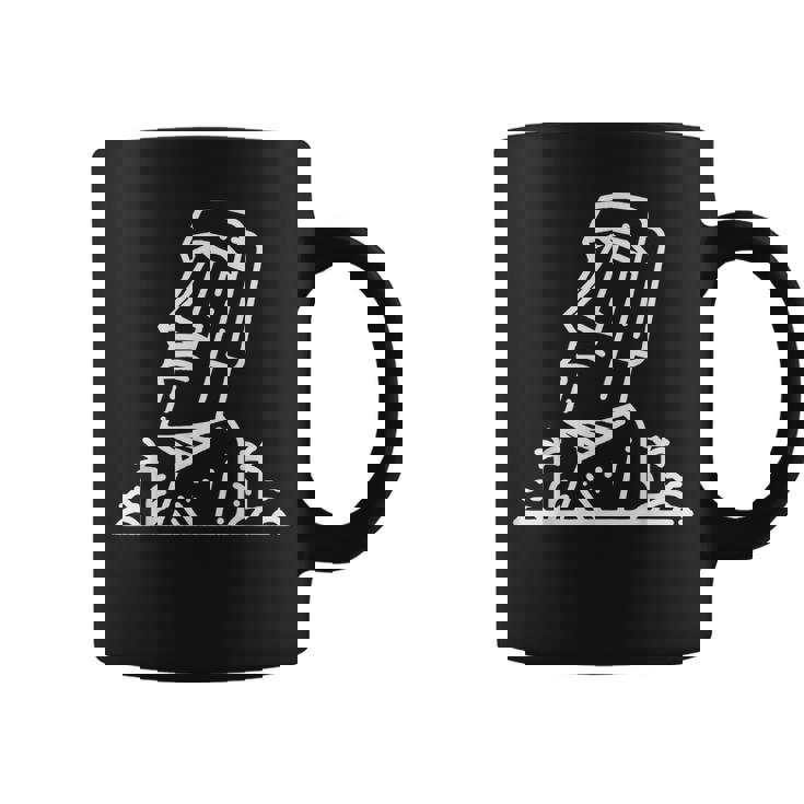 ワンラインアート モアイ像 コーヒーマグ