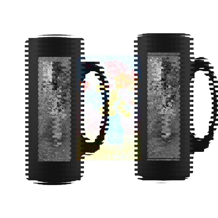 ヴィンセント・ヴァン・ゴッホの花 青い花瓶のヴィンテージ 美術品 コーヒーマグ