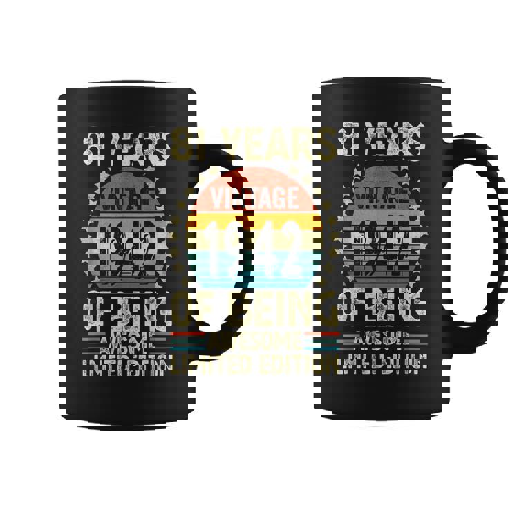 ヴィンテージ 1942 81 歳男性女性面白い誕生日アパレル コーヒーマグ