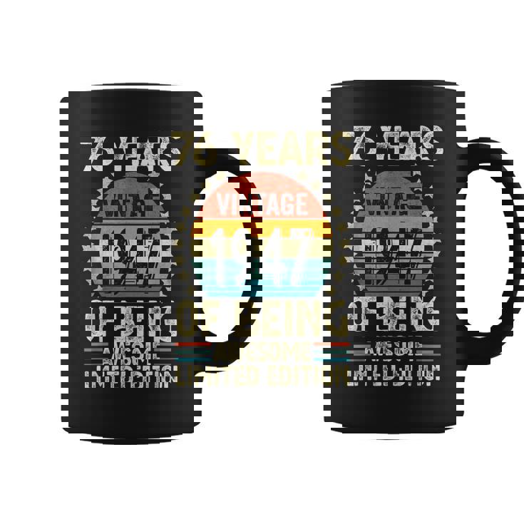 ヴィンテージ 1947 76 歳男性女性面白い誕生日アパレル コーヒーマグ