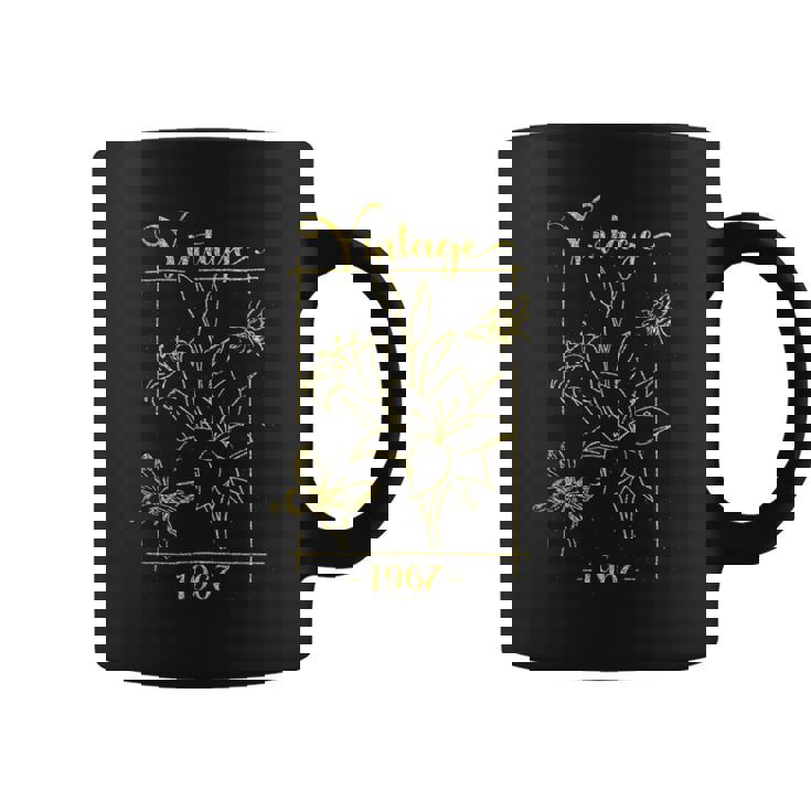 ヴィンテージ 1967 百合花 蝶 56歳 56歳の誕生日 コーヒーマグ