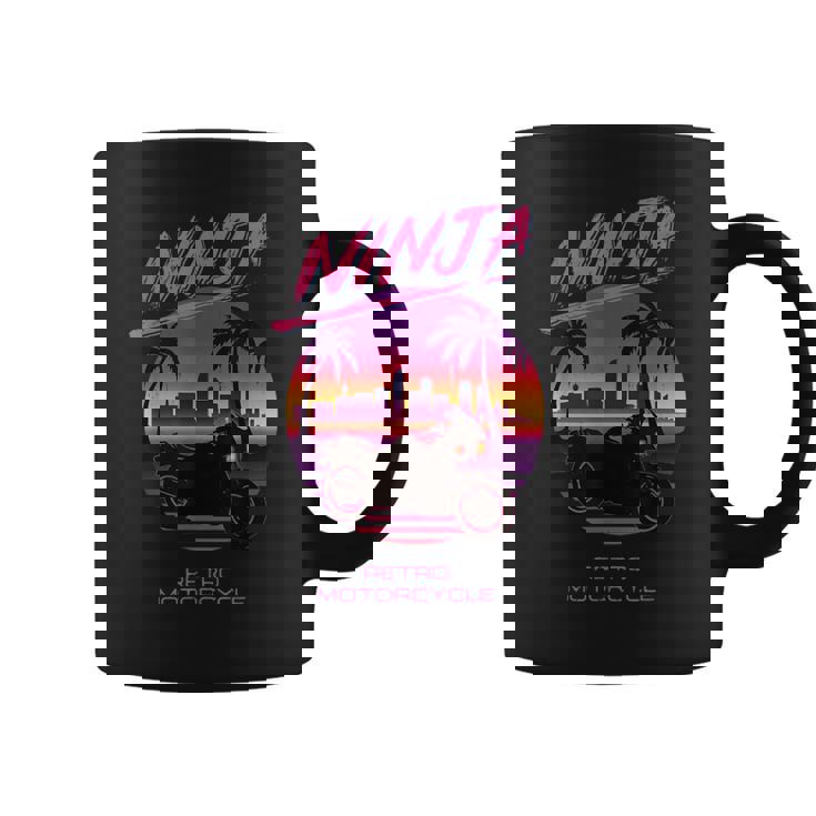 ヴィンテージ Ninja スポーツバイク スーパースポーツ 80S 映画 シンセウェーブ マイアミ バイス シティー コーヒーマグ