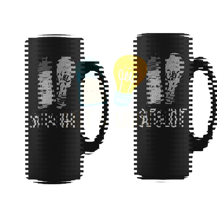 ヴィンテージ キュート ソルトライト 聖書 詩 マタイ 誇り高きクリスチャン コーヒーマグ