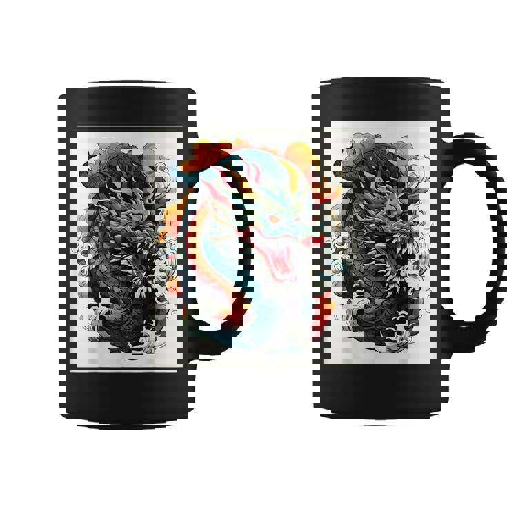 ヴィンテージ タトゥー アート ドラゴン コーヒーマグ
