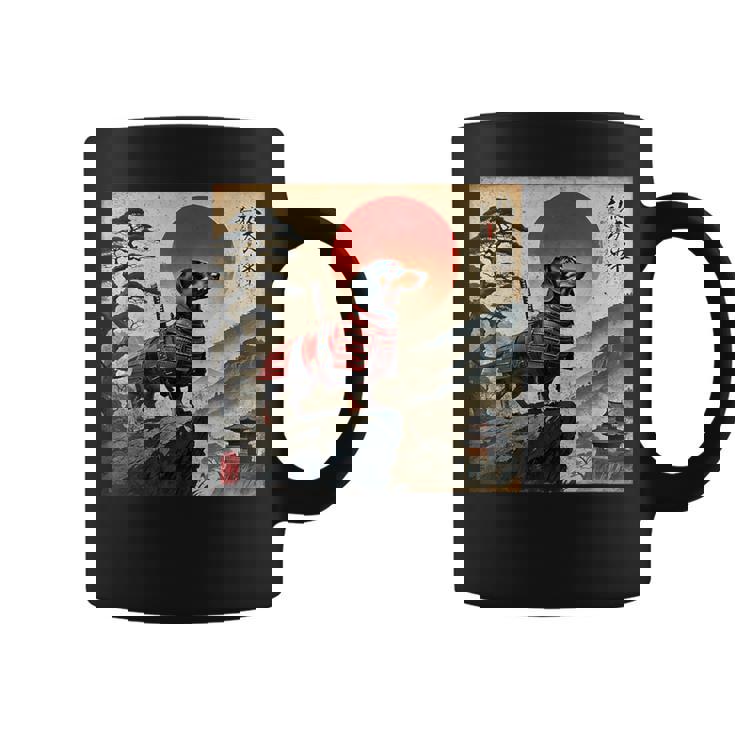 ヴィンテージ ダックスフンド サムライ ウナー 犬 日本の浮世絵 アート コーヒーマグ